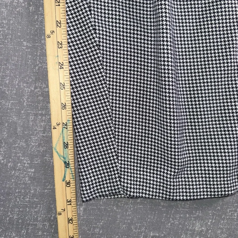 Uncommon Threads Pants Mens Large Black White Houndstooth Chef Elastic Waist